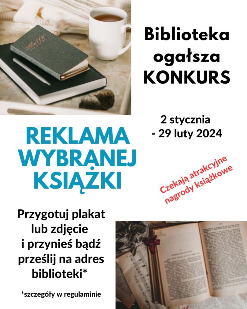Konkurs „Reklama książki” – I LO im. T. Kościuszki w Myślenicach